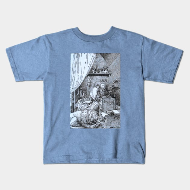 St. Jerome and Lion by Albrecht Durer Kids T-Shirt by Star Scrunch